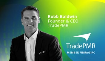TradePMR founder Robb Baldwin headshot with TradePMR logo and green background
