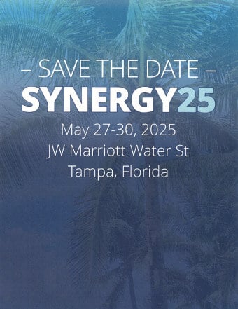 Save the Date | Synergy 25 | May 27-30, 2025 | JW Marriott Water St, Tampa, Florida